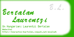 bertalan laurentzi business card